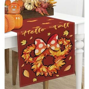 Table Runner, Fall, Red, 13x48 inch